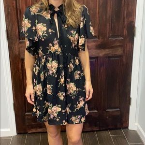 Floral knee length dress